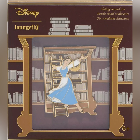 Loungefly Disney Beauty & The Beast Belle Sliding Pin - Picture 1 of 5
